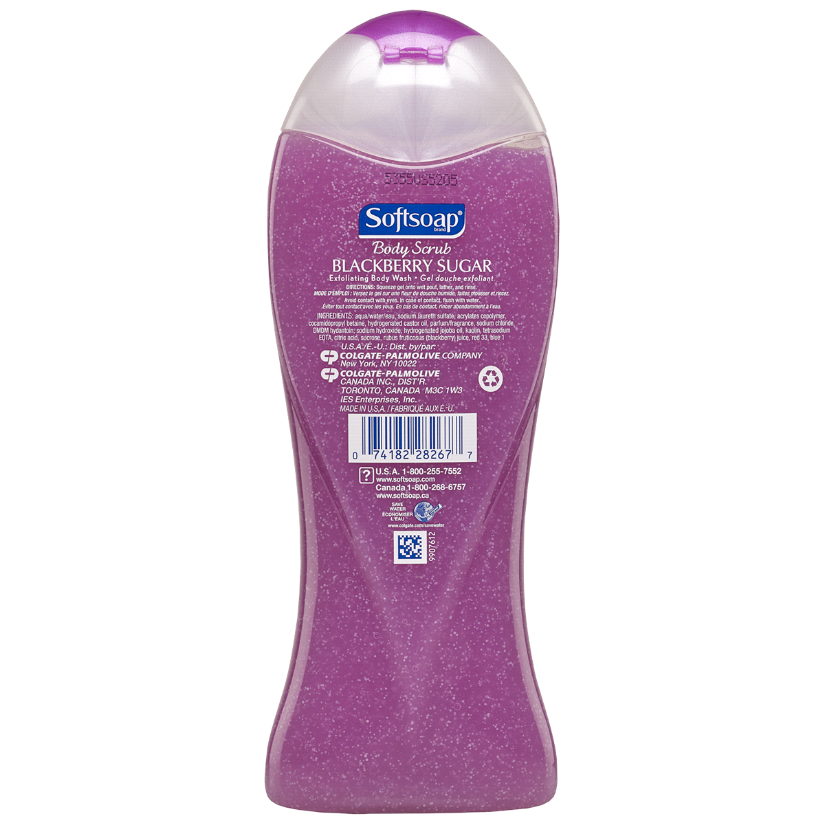 slide 2 of 2, Softsoap Blackberry Sugar Scrub Exfoliating Body Wash, 15 fl oz