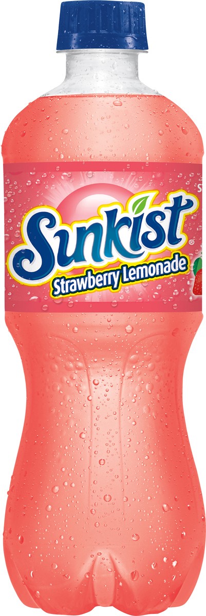 slide 2 of 7, Sunkist Strawberry Lemonade Soda, 20 fl oz bottle, 20 oz