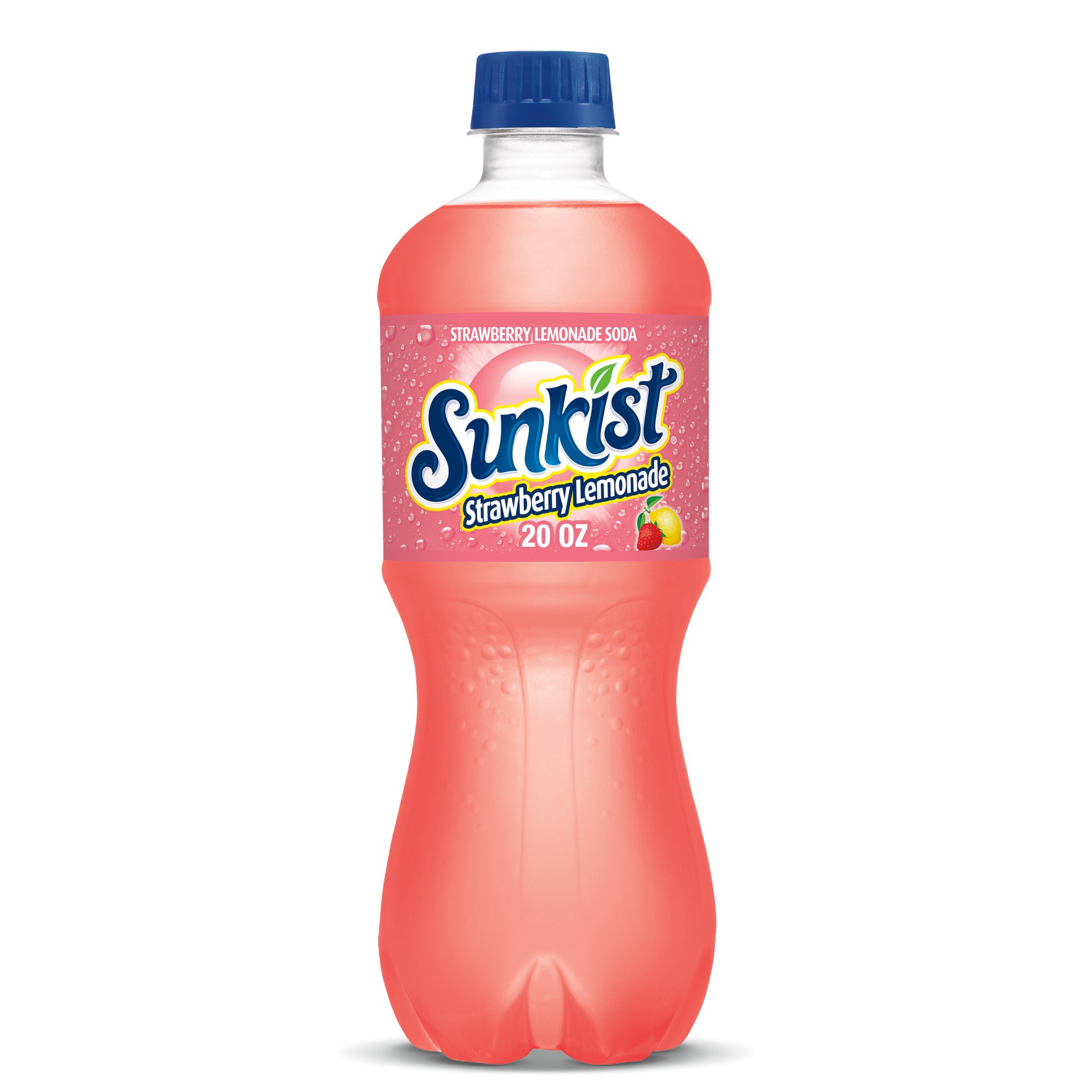 slide 1 of 7, Sunkist Strawberry Lemonade Soda, 20 fl oz bottle, 20 oz