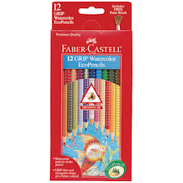 slide 1 of 1, Faber-Castell Watercolor EcoPencils With Grips, 12 ct