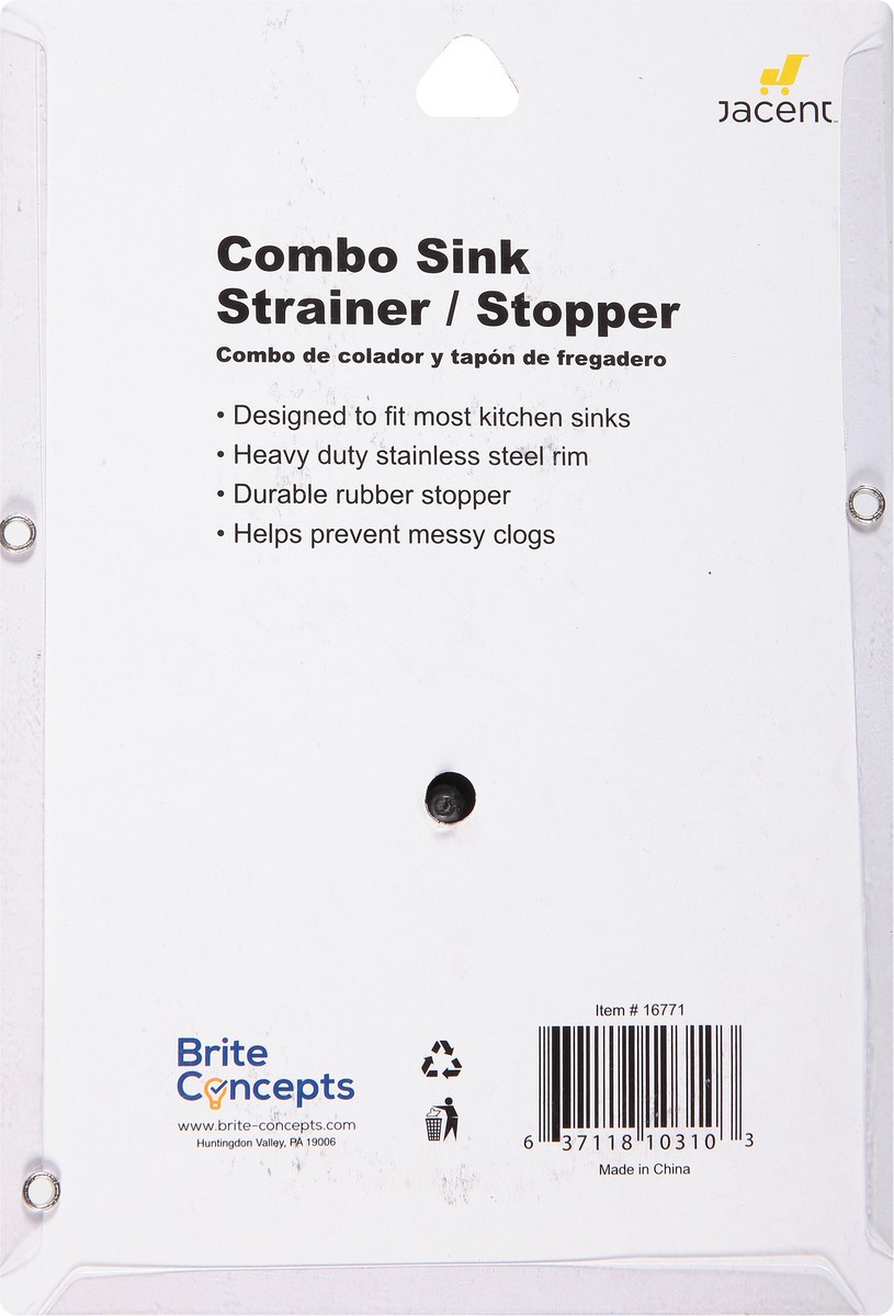 slide 3 of 12, Jacent Combo Sink Strainer/Stopper 1 ea, 1 ct