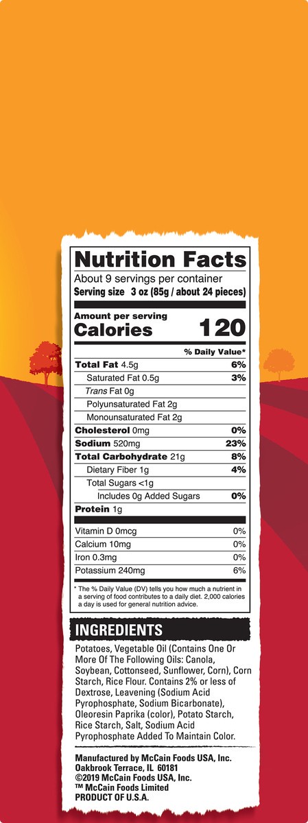 slide 10 of 11, McCain Extra Crispy Crinkle Fries, 26 oz (Frozen Potatoes), 26 oz