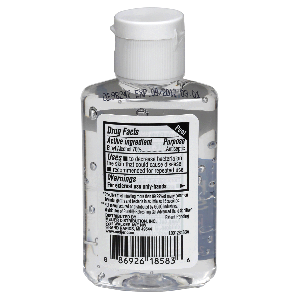 slide 3 of 3, Meijer Hand Sanitizer Original, 2 oz