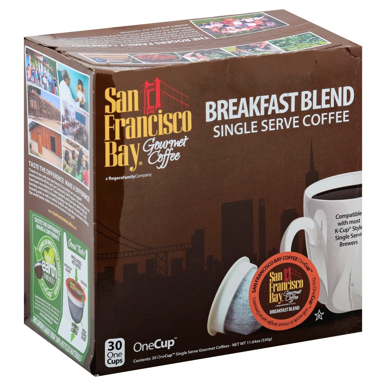 slide 1 of 1, SF Bay Coffee Breakfast Blend Single Serve Coffee Cups, 30 ct