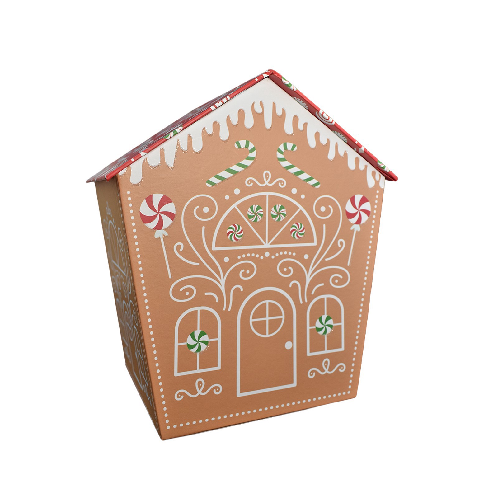slide 3 of 4, Gingerbread House Gift Box By Ashland, 8.3 in x 6.3 in x 9.1 in