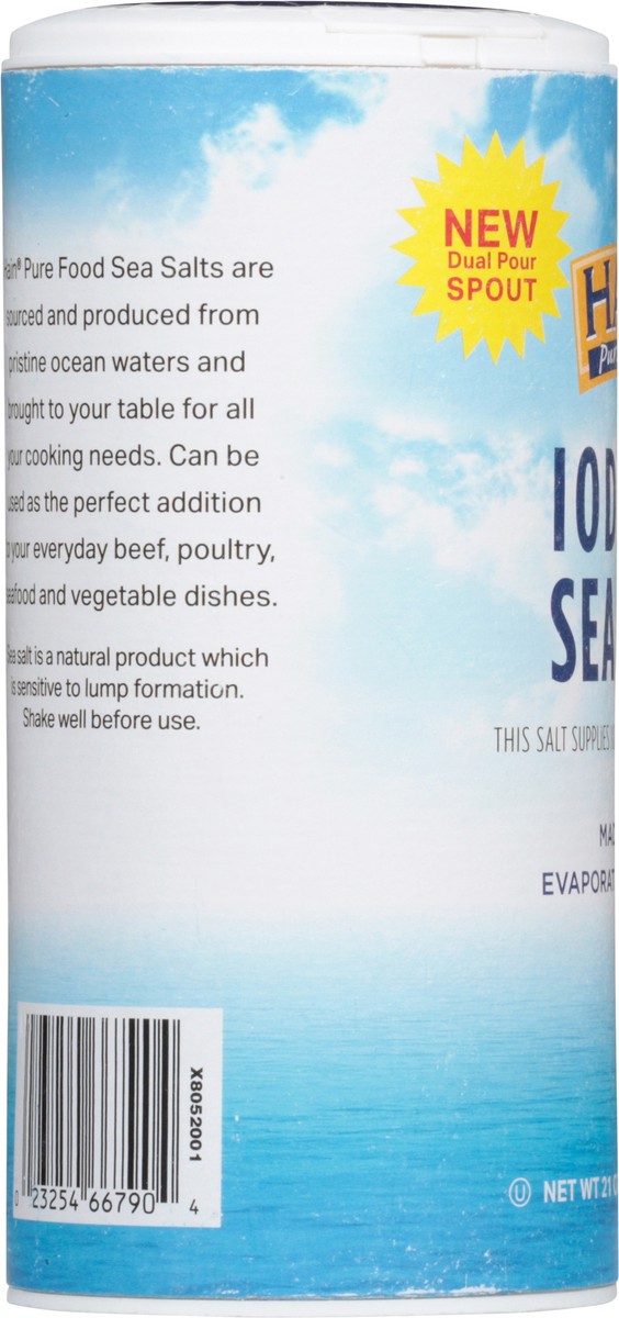 slide 4 of 9, Hain Pure Foods Sea Salt Iodized, 21 oz