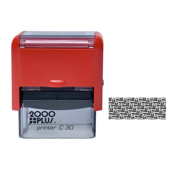 slide 9 of 10, 2000Plus Self-Inking Black Security Stamp, 1 ct