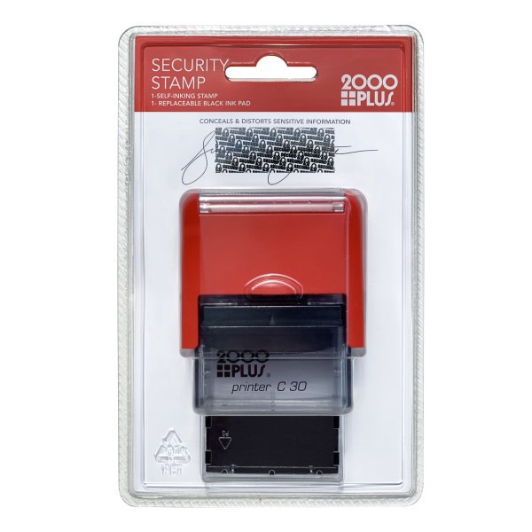 slide 7 of 10, 2000Plus Self-Inking Black Security Stamp, 1 ct