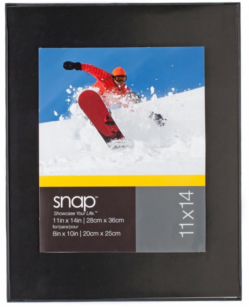 slide 1 of 1, Pinnacle Snap 11 X 14 Picture Frame Matted To 8 X 10 Opening - Black, 1 ct