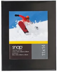 Pinnacle Snap 11 X 14 Picture Frame Matted To 8 X 10 Opening - Black
