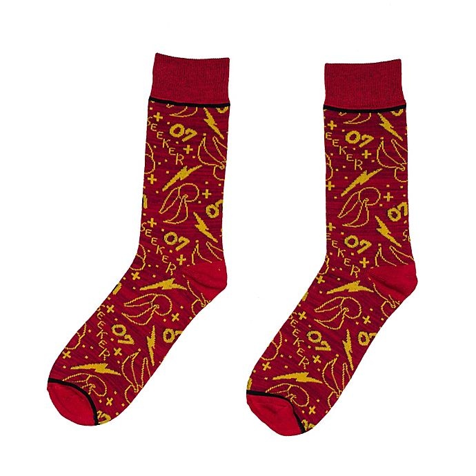 slide 1 of 1, Harry Potter Quidditch Crew Socks - Maroon, 1 ct