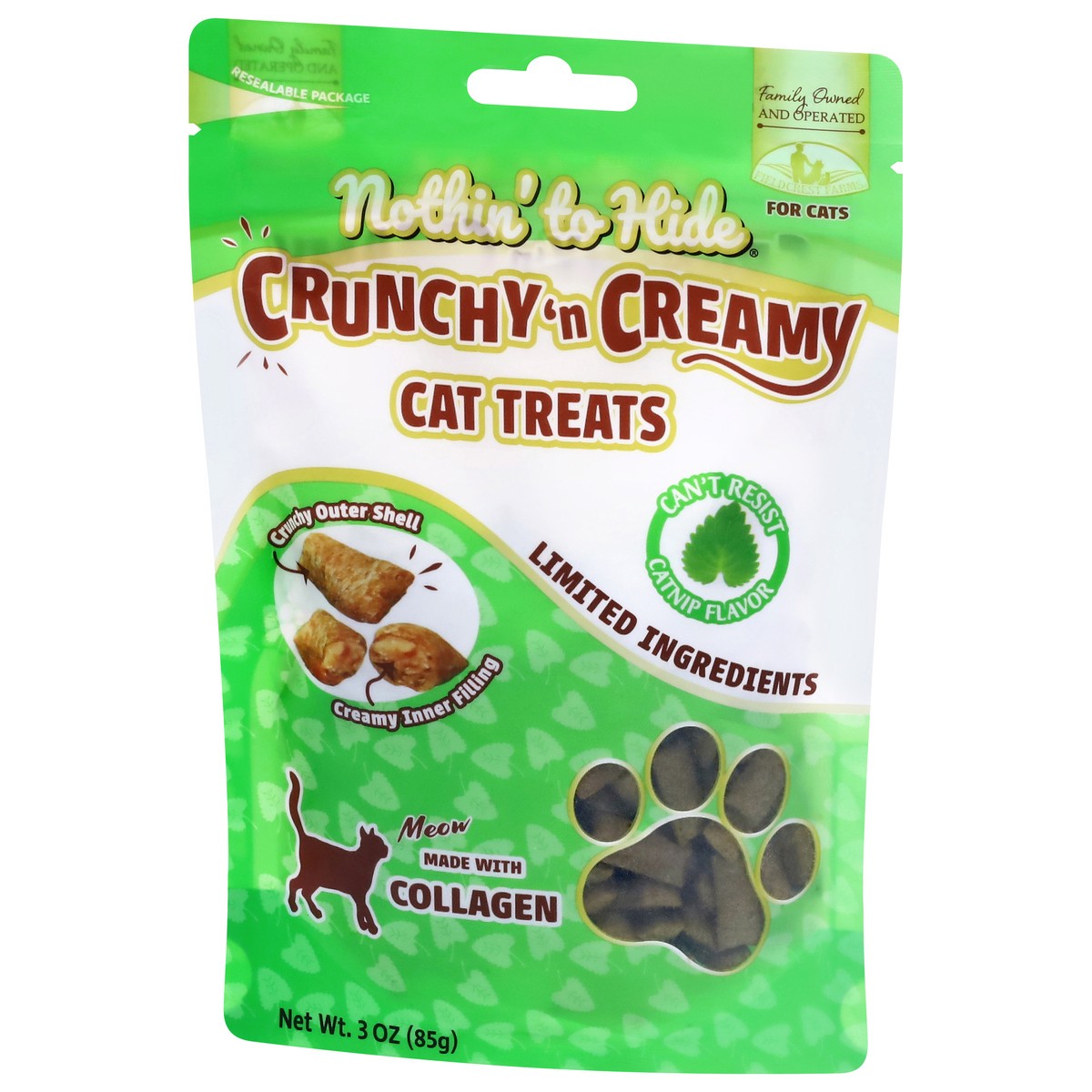 slide 4 of 4, Nothin' To Hide Crunchy'n Creamy Catnip Flavor Cat Treats 3 oz, 3 oz