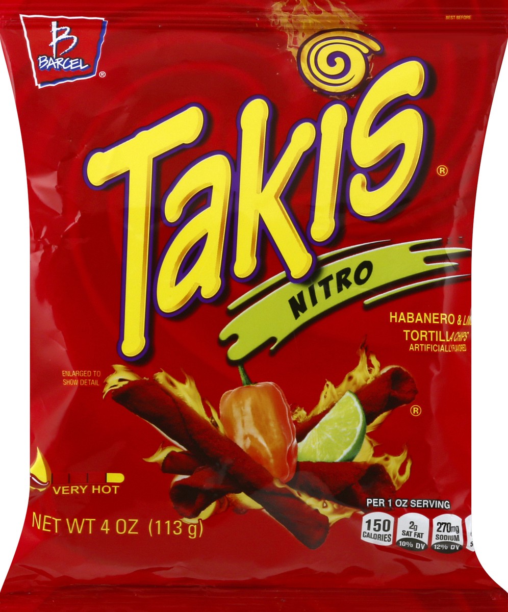 slide 1 of 7, Takis Tortilla Chips 4 oz, 4 oz