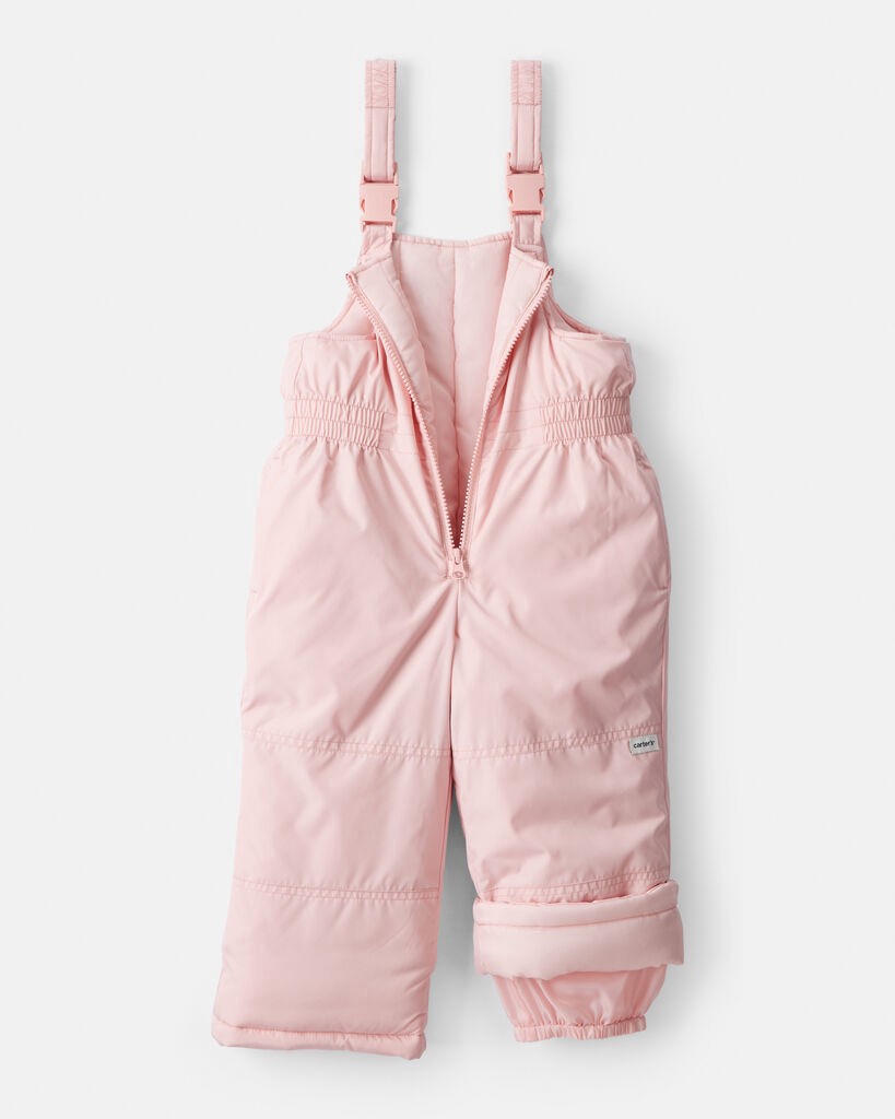 slide 3 of 3, Carter's Toddler Girl Overall Snow Bibs - Pink Pink 4T, 1 ct