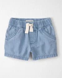 Littleplanet Baby Organic Cotton Chambray Shorts - Spring Ozone Wash - 9M