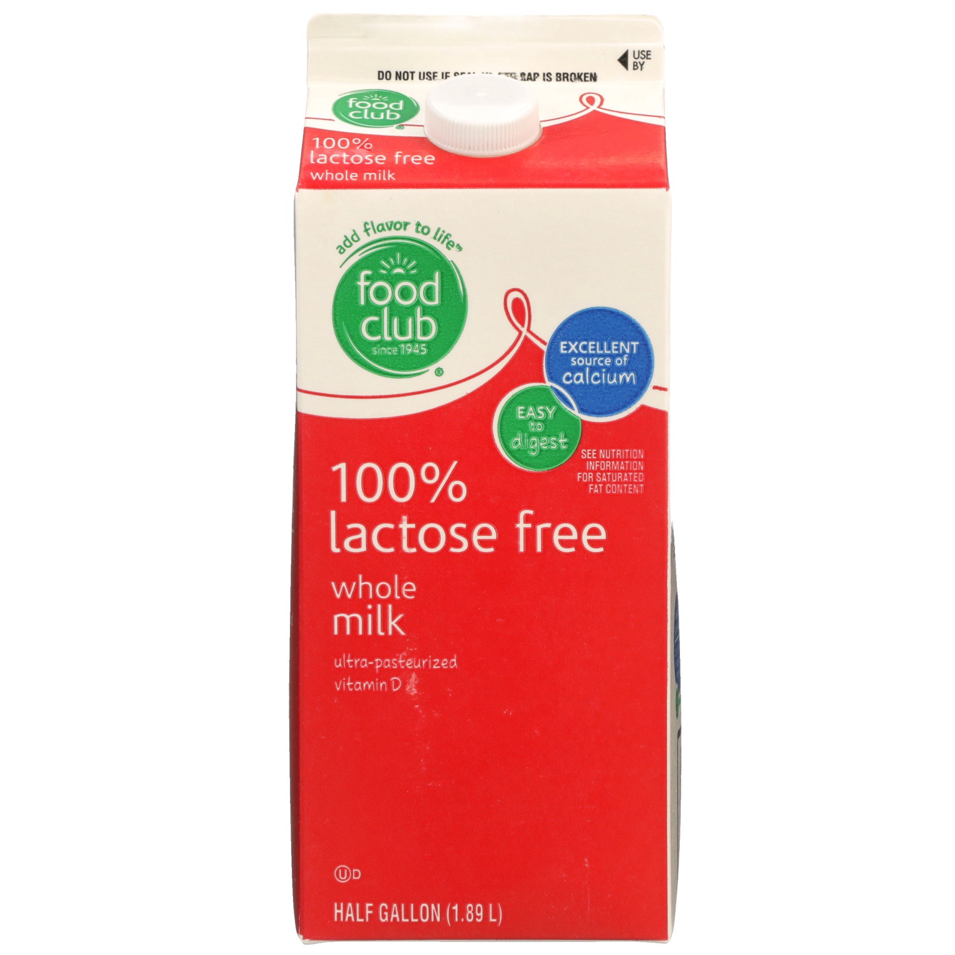 slide 1 of 6, Food Club Whole Milk Lactose Free, 64 fl oz