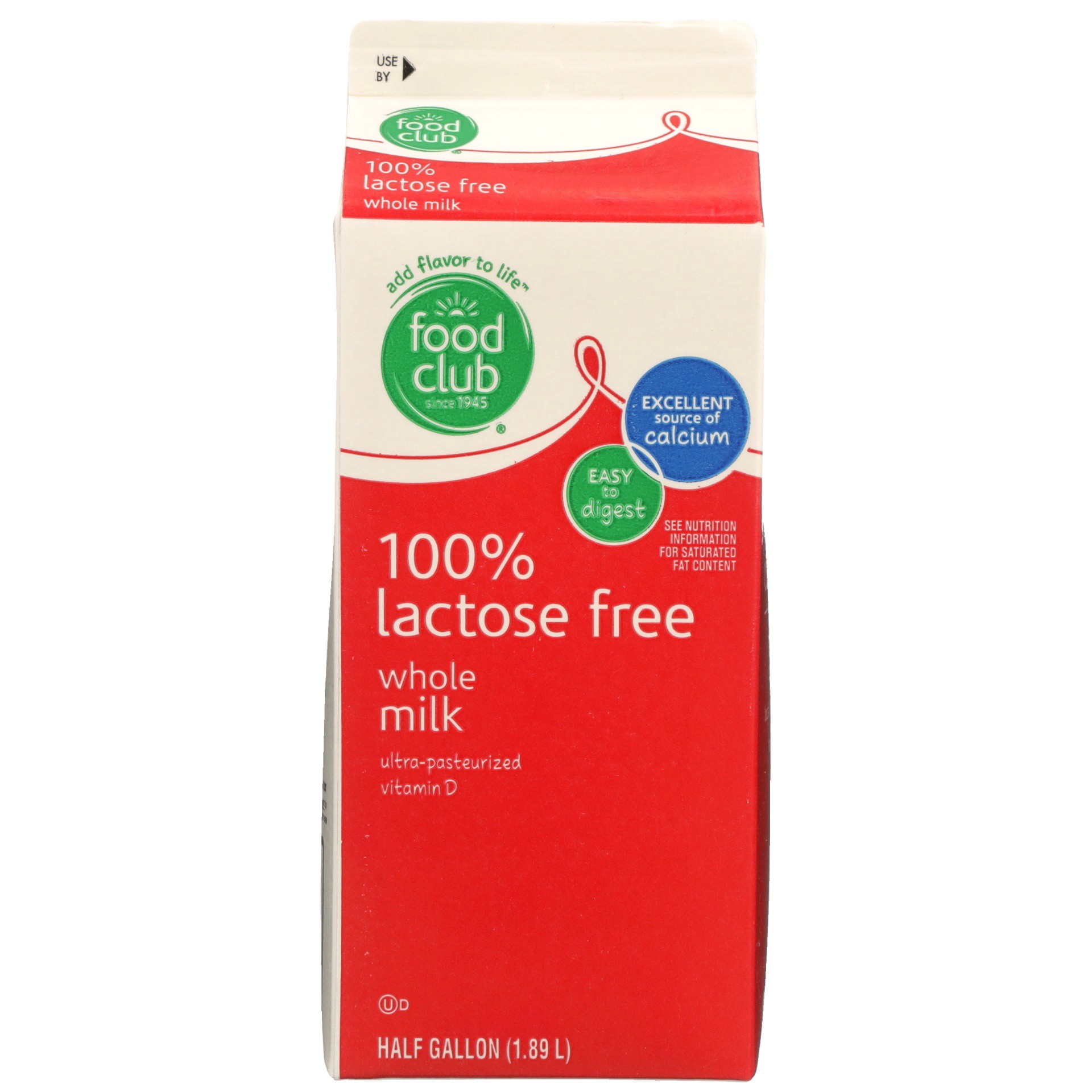 slide 6 of 6, Food Club Whole Milk Lactose Free, 64 fl oz