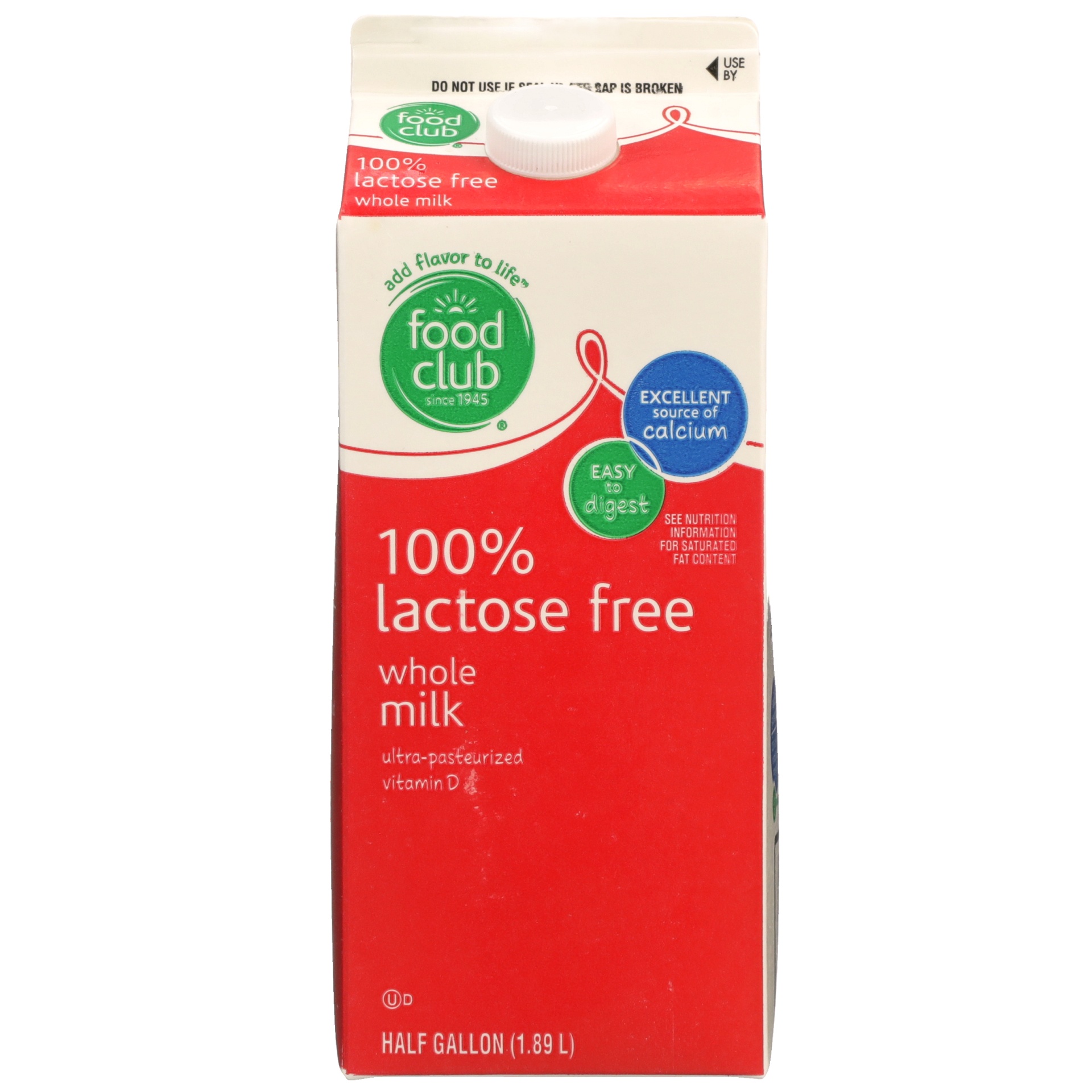 slide 1 of 6, Food Club Whole Milk Lactose Free, 64 fl oz