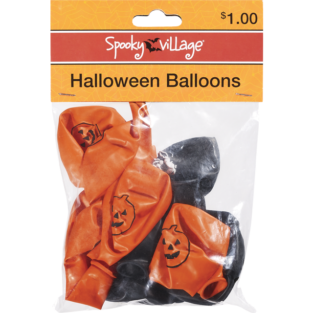 slide 1 of 1, Sz Halloween Balloons Asst. 12Pk, 1 ct
