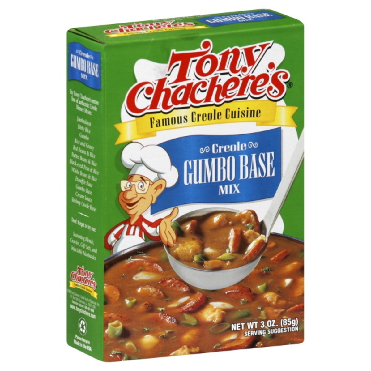 slide 1 of 1, Tony Chachere's Tony Chachere Gumbo Base Mix, 3 oz