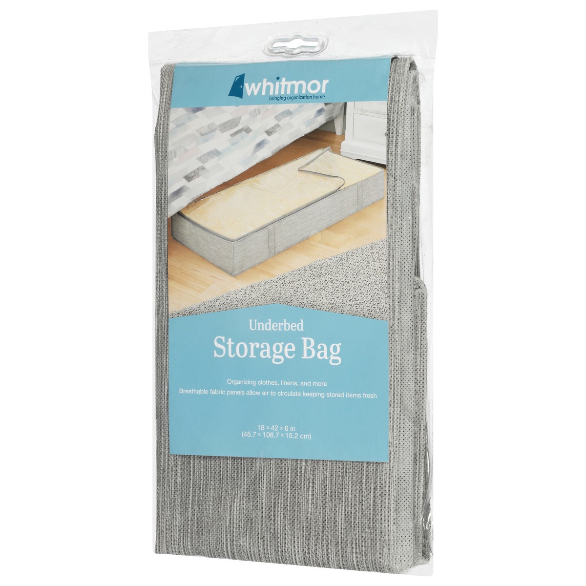 slide 9 of 10, Whitmor Underbed Storage Bag - Gray, 1 ct