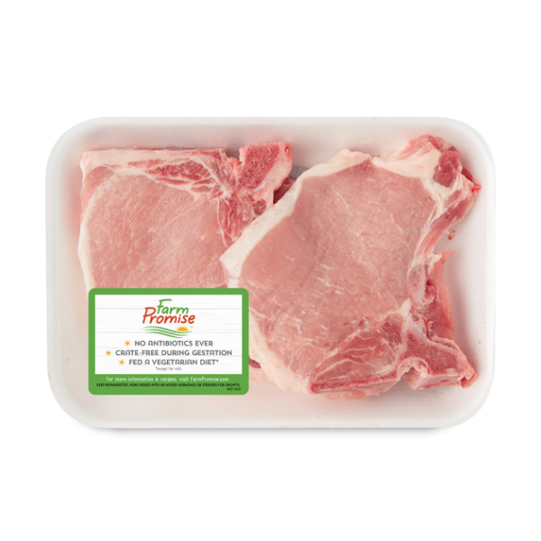 slide 1 of 1, Farm Promise Bone In New York Pork Chops, per lb