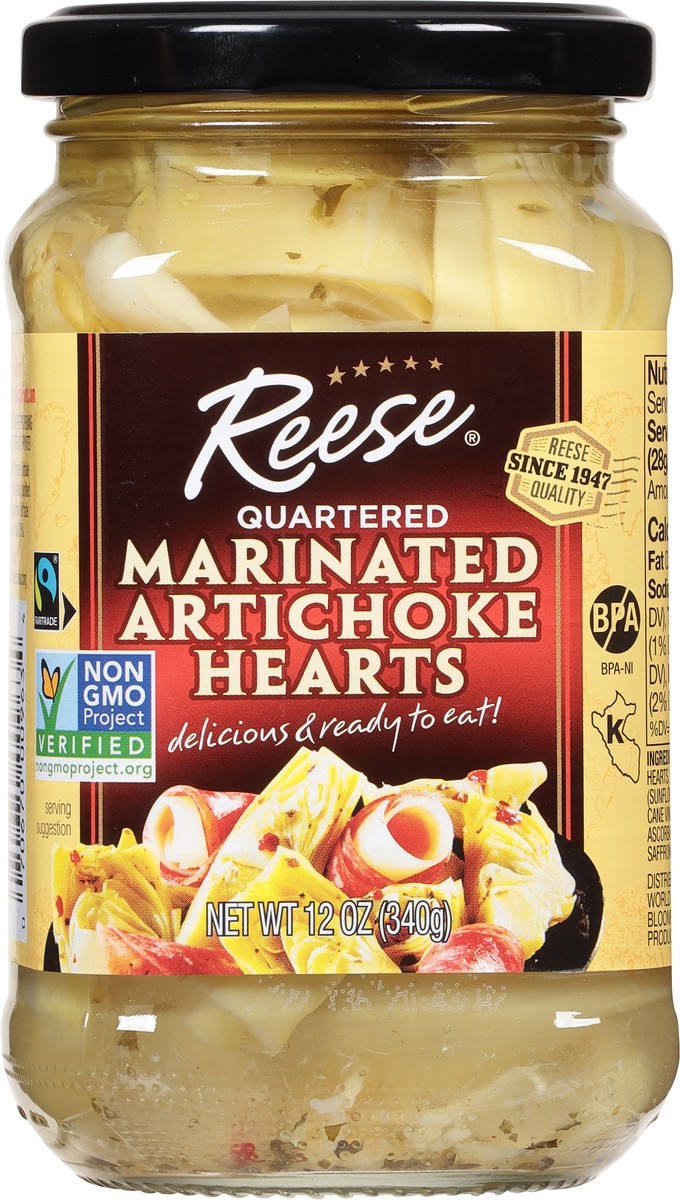 slide 8 of 9, Reese Quartered Marinated Artichoke Hearts 12 oz, 12 oz