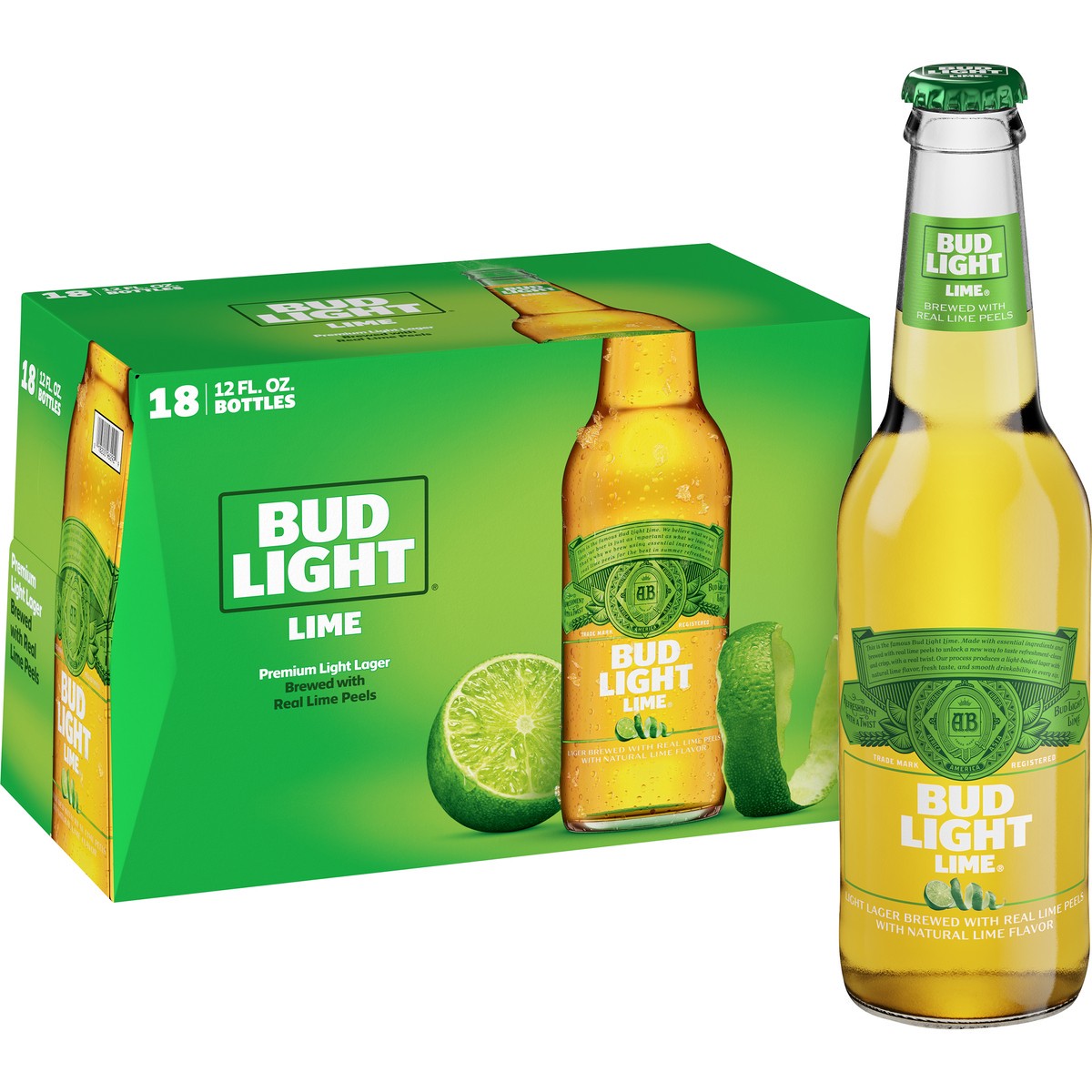 slide 1 of 17, Bud Light Lime Beer, 12 fl oz