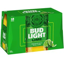 Bud Light Lime Beer, 18 Pack Beer, 12 FL OZ Bottles, 4.2% ABV