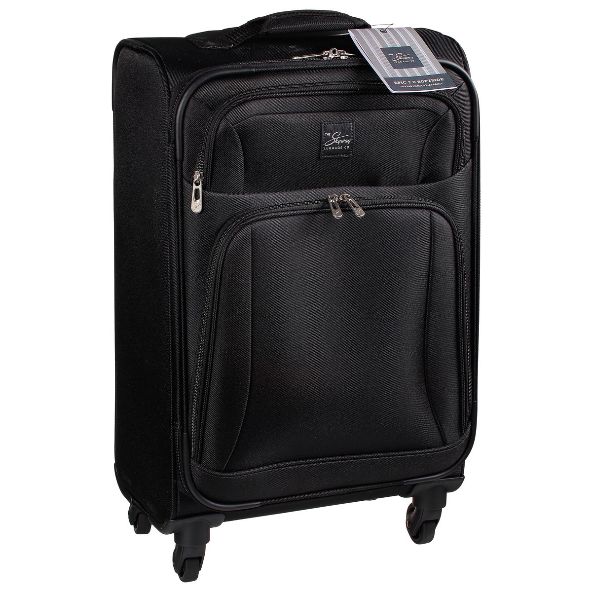 slide 6 of 9, The Skyway Luggage Co. Epic 2.0 Softside Black 20 Inch Suitcase 1 ea, 1 ct