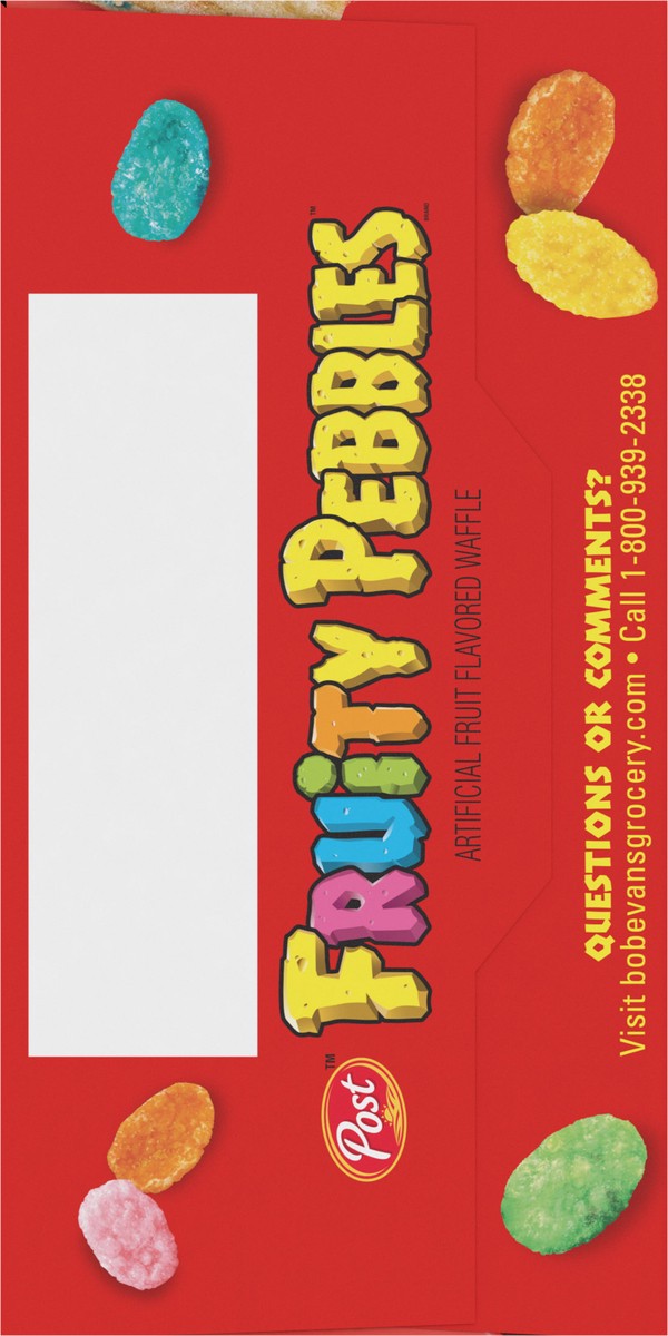 slide 6 of 9, Post Fruity Pebbles Frozen Waffles Box, 8.3 oz, 6 Count, 6 ct