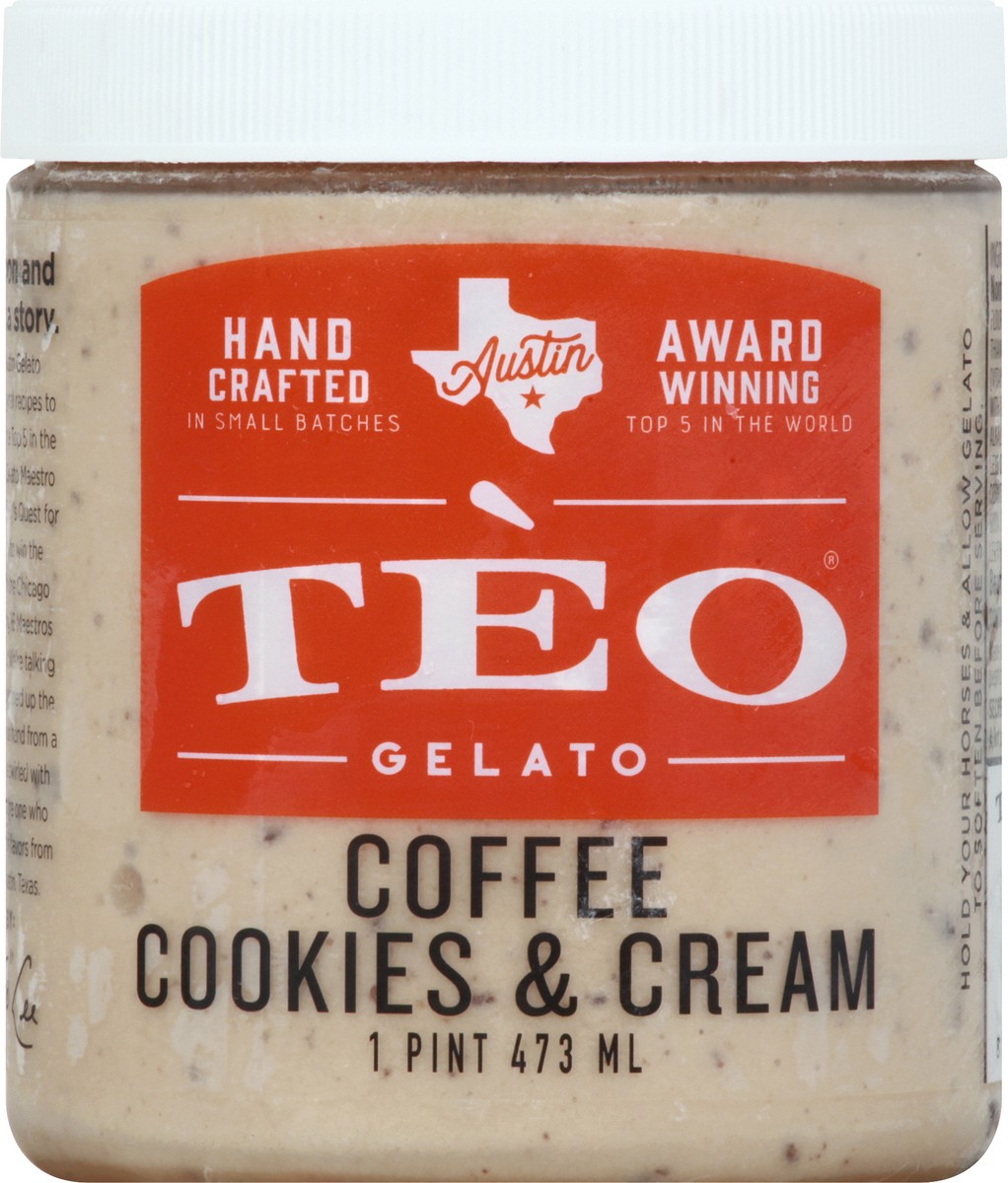 slide 6 of 10, Téo Gelato Gelato, Coffee Cookies & Cream, 1 pint