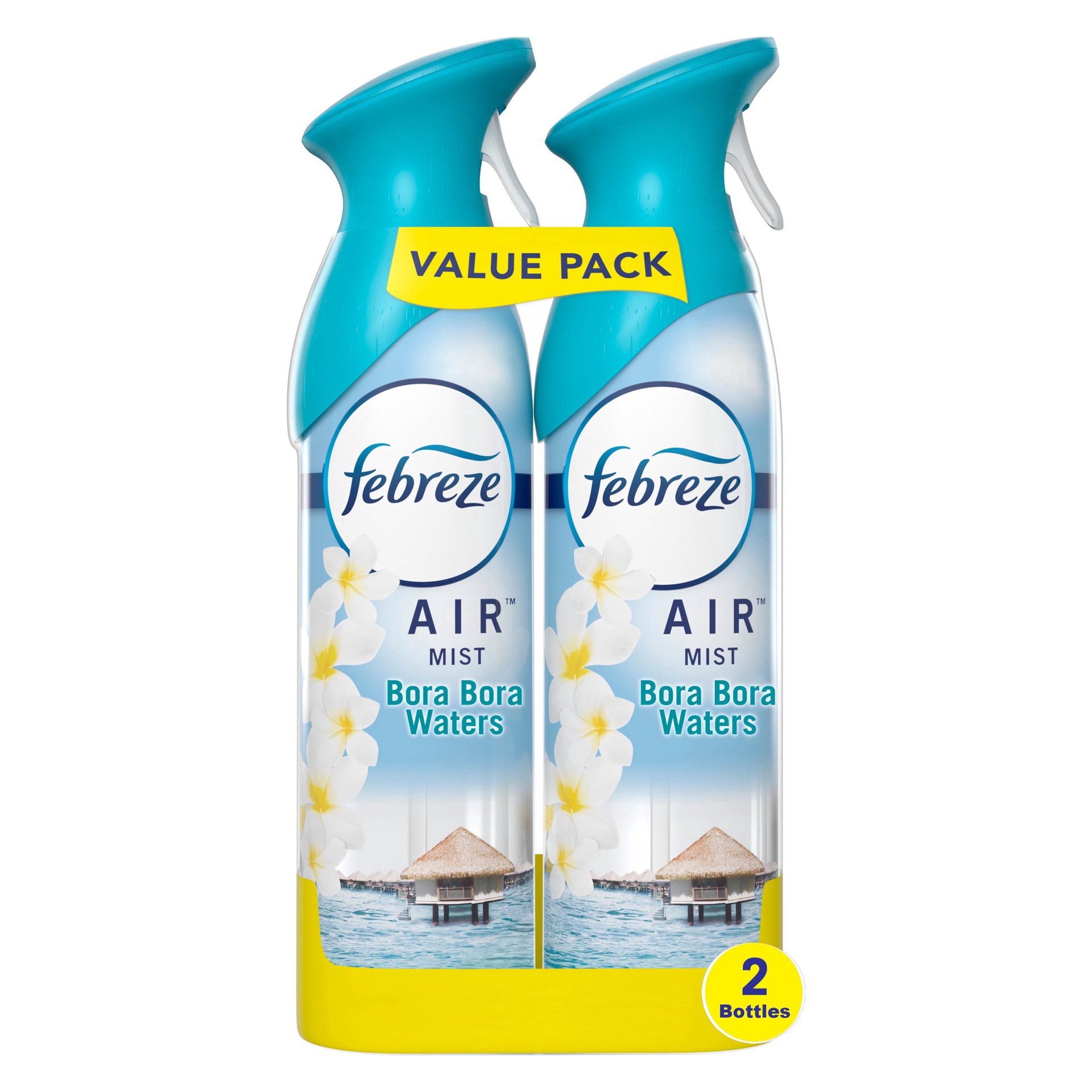 slide 1 of 7, Febreze Air Freshener Spray, Odor-Fighting Room Spray, Bora Bora Waters Scent, 8.8oz, 2 Count, 8.8 oz