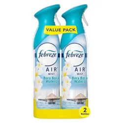 Febreze Air Freshener Spray, Odor-Fighting Room Spray, Bora Bora Waters Scent, 8.8oz, 2 Count