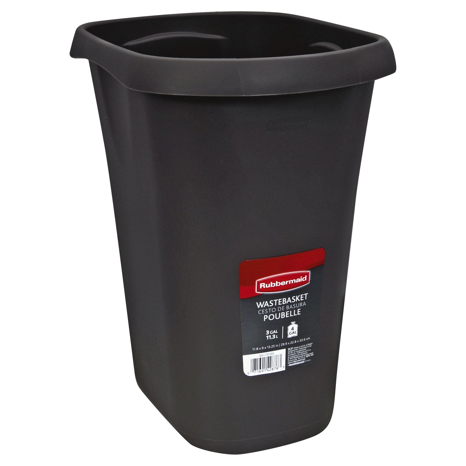 slide 1 of 1, Rubbermaid Small Vanity Wastebasket, Cashmere, 12 qt