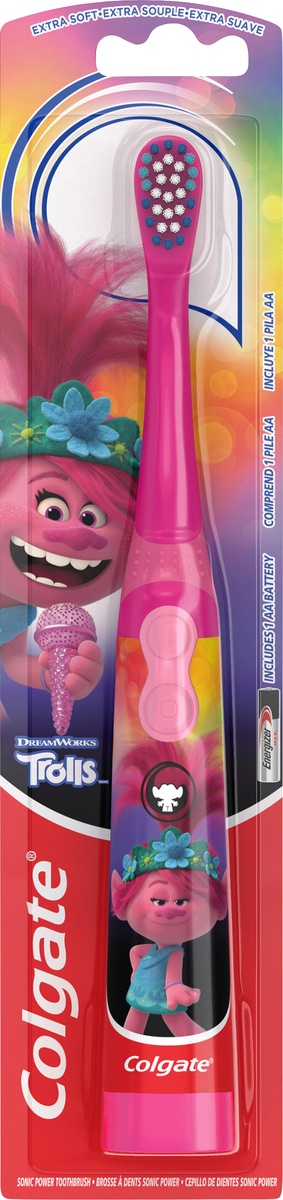 slide 5 of 7, Colgate Kids Trolls Battery Powered Toothbrush, 1 ct