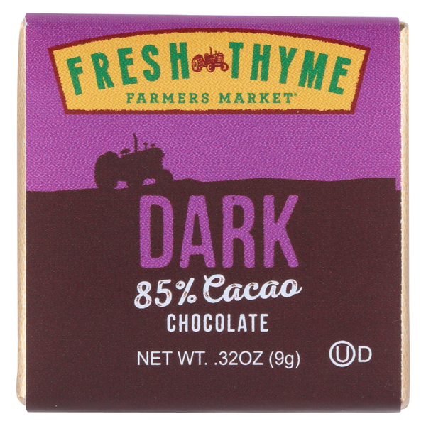 slide 1 of 1, Fresh Thyme 85% Cacao Dark Chocolate Tub, 0.32 oz
