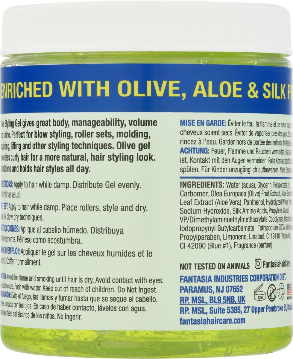 slide 7 of 9, Fantasia IC Hair Polisher Olive Styling Gel 20 oz, 20 oz