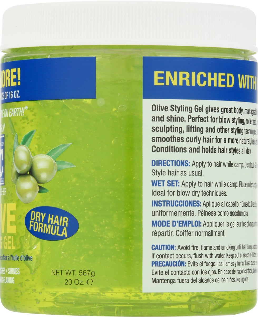 slide 2 of 9, Fantasia IC Hair Polisher Olive Styling Gel 20 oz, 20 oz