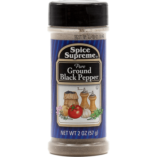 slide 1 of 1, Spice Supreme Black Pepper - Ground, 2 oz