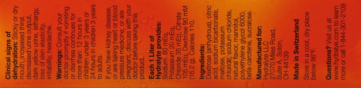 slide 4 of 6, Hydralyte Effervescent Electrolyte Tablets Orange, 20 ct