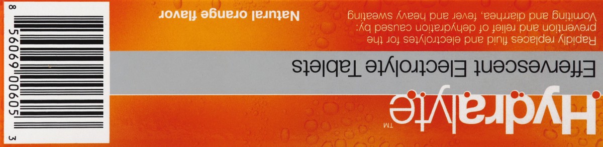 slide 3 of 6, Hydralyte Effervescent Electrolyte Tablets Orange, 20 ct