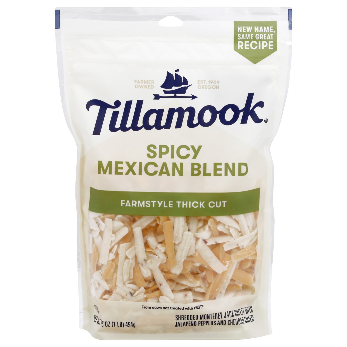 slide 1 of 10, Tillamook Mexican Farmstyle Cheese Shred, 