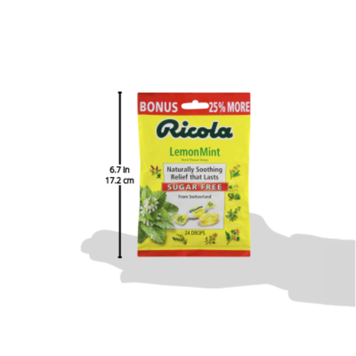 slide 3 of 9, Ricola Sugar Free Lemon Mint Herb Drops, 24 ct