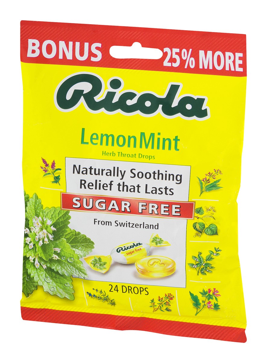 slide 4 of 9, Ricola Sugar Free Lemon Mint Herb Drops, 24 ct