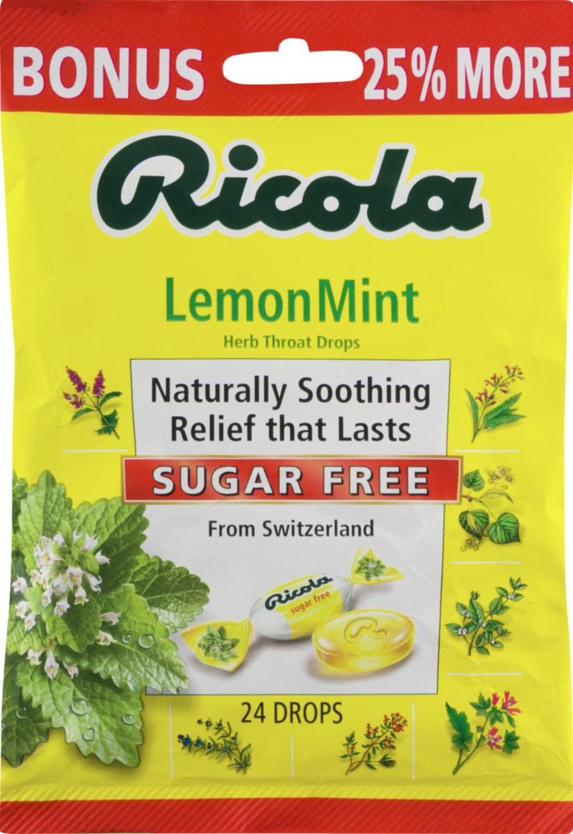 slide 6 of 9, Ricola Sugar Free Lemon Mint Herb Drops, 24 ct