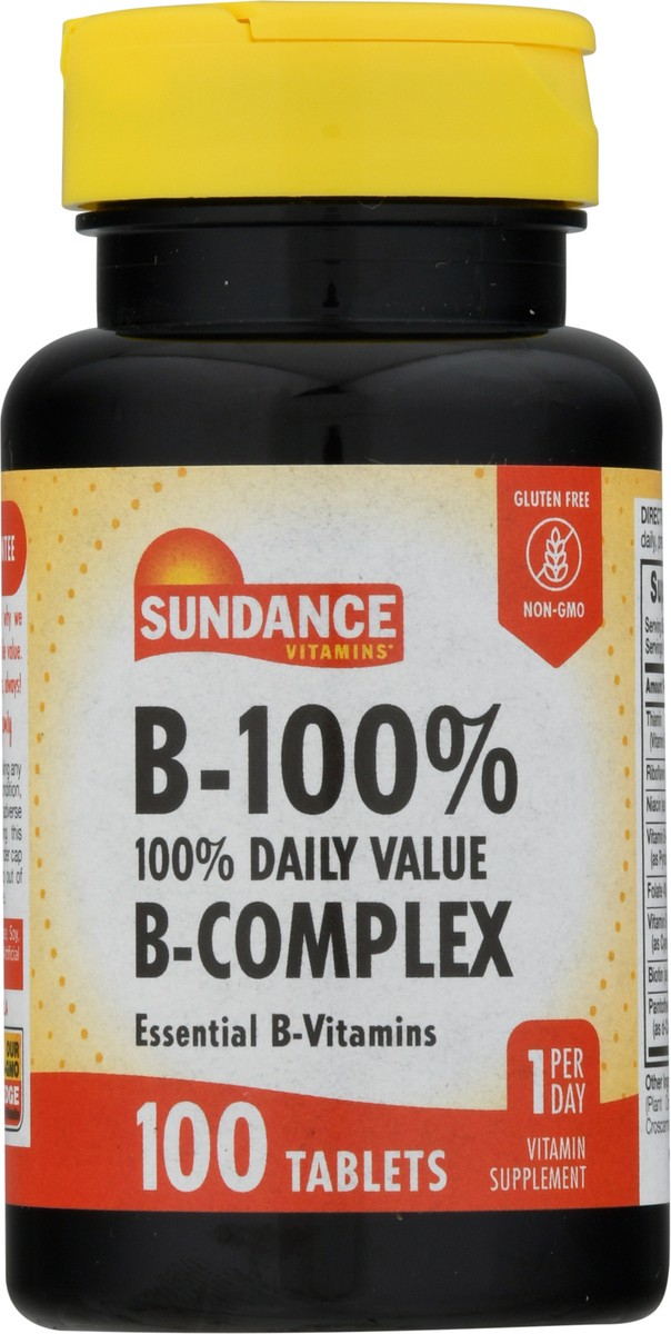 slide 3 of 9, Sundance Vitamins 100% Daily Value B-Complex Tablets 100 ea, 100 ct
