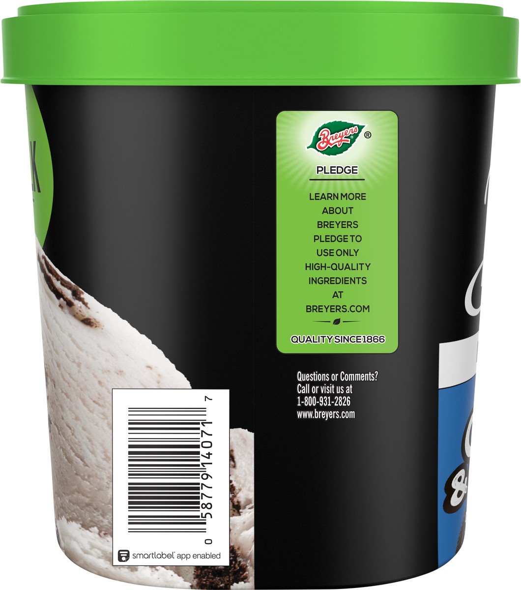 slide 9 of 9, Breyers Non Dairy Frozen Dessert Cookies & Crème, 48 oz, 48 fl oz