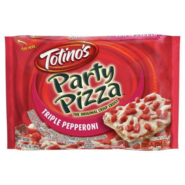 slide 1 of 3, Totino's Triple Pepperoni Party Pizza , 10.2 oz