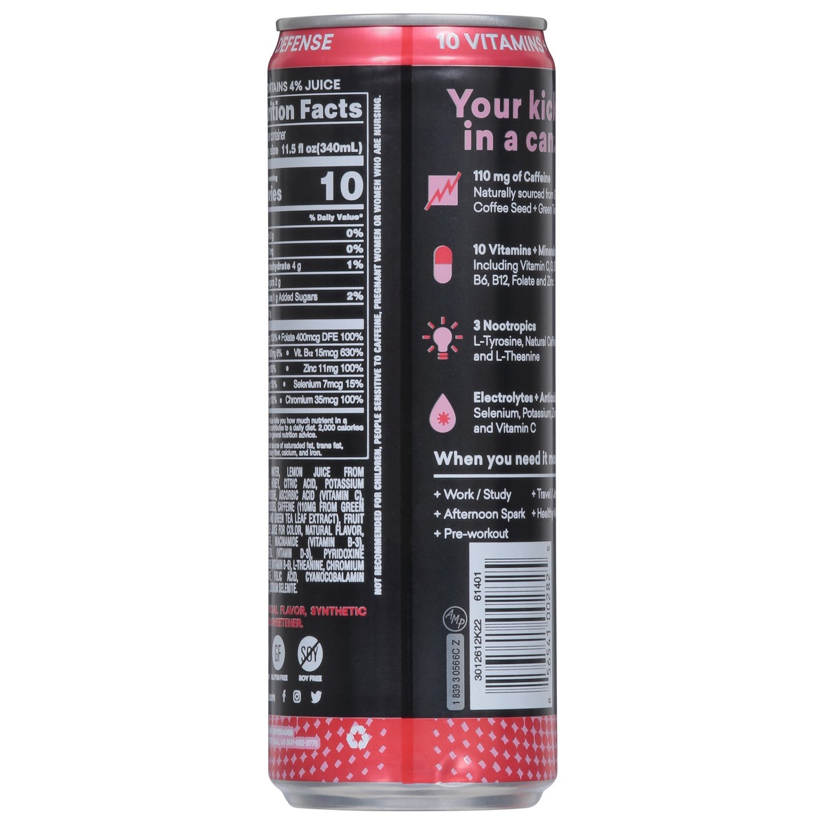slide 8 of 15, Eboost Super Fuel Sparkling Strawberry Lemonade Beverage, 11.5 fl oz